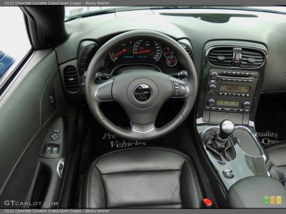 Ebony Interior Dashboard for the 2012 Chevrolet Corvette Grand Sport Coupe #90129982