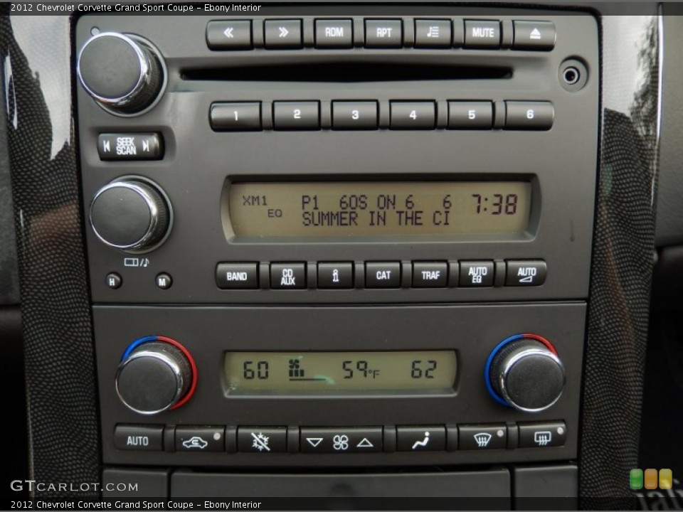 Ebony Interior Controls for the 2012 Chevrolet Corvette Grand Sport Coupe #90130034