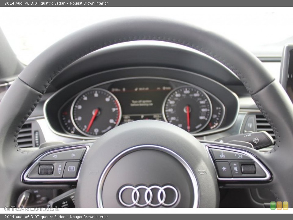 Nougat Brown Interior Steering Wheel for the 2014 Audi A6 3.0T quattro Sedan #90134530