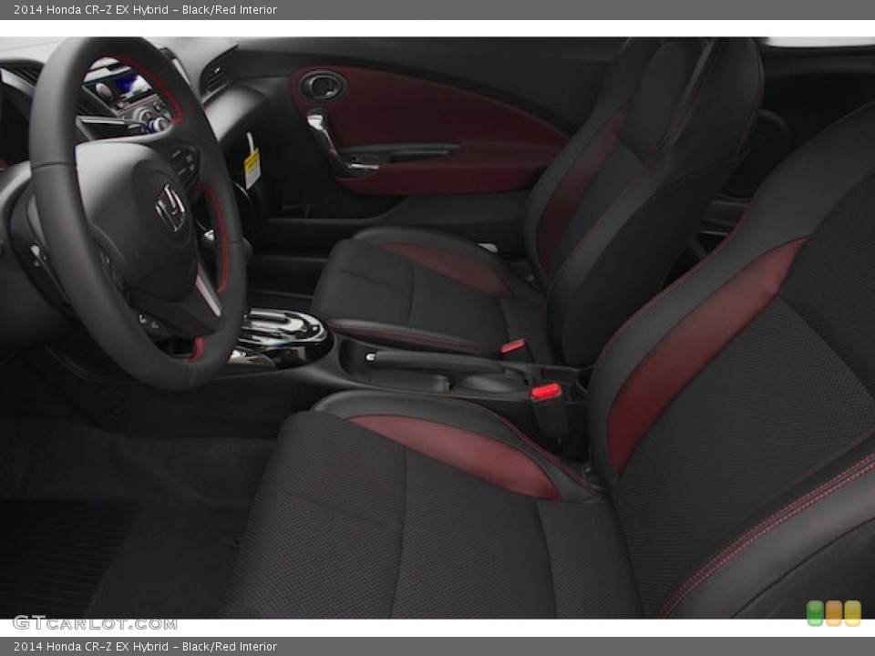 Black/Red Interior Front Seat for the 2014 Honda CR-Z EX Hybrid #90136804
