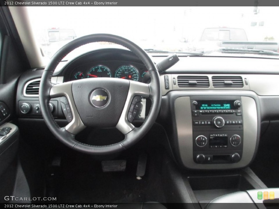 Ebony Interior Dashboard for the 2012 Chevrolet Silverado 1500 LTZ Crew Cab 4x4 #90137938