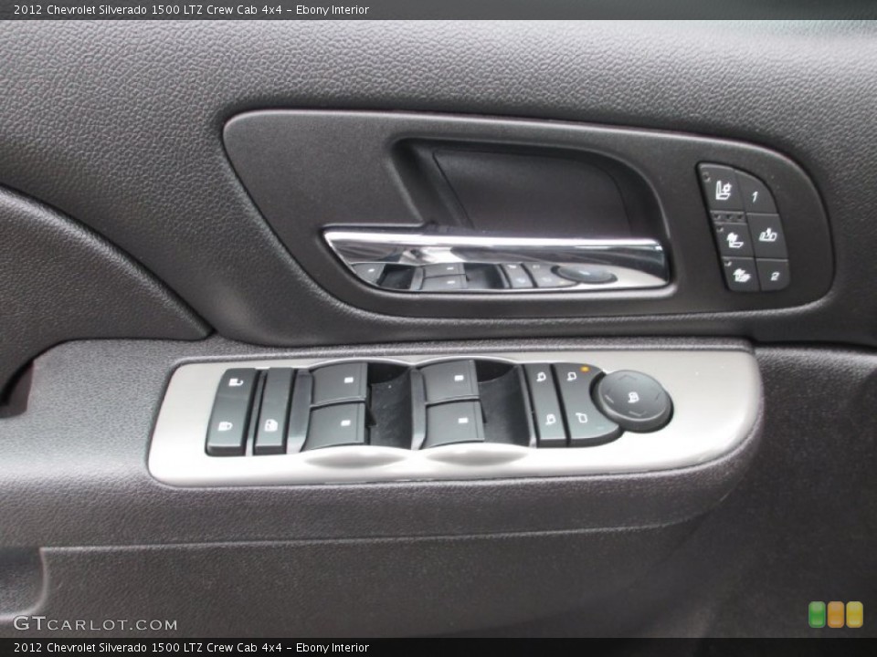 Ebony Interior Controls for the 2012 Chevrolet Silverado 1500 LTZ Crew Cab 4x4 #90137978