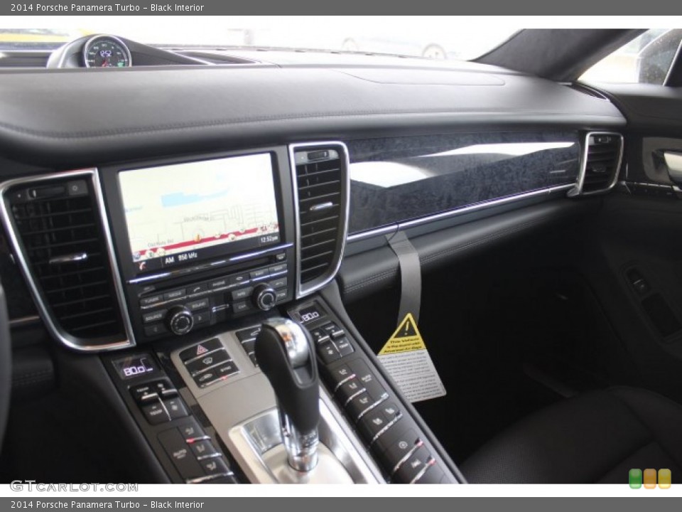 Black Interior Dashboard for the 2014 Porsche Panamera Turbo #90139195