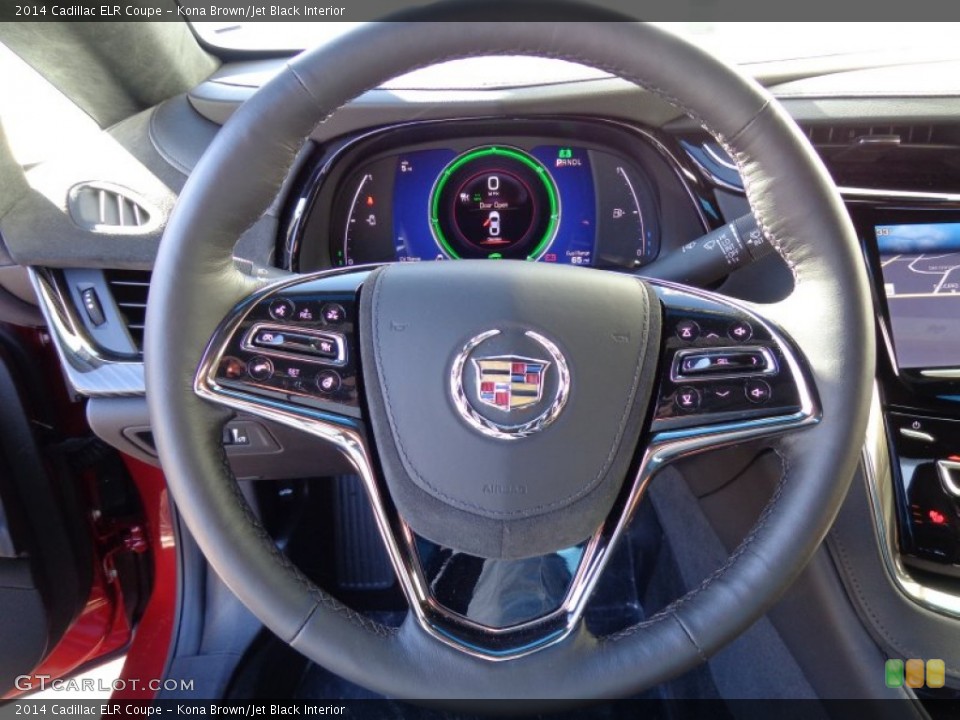 Kona Brown/Jet Black Interior Steering Wheel for the 2014 Cadillac ELR Coupe #90139240