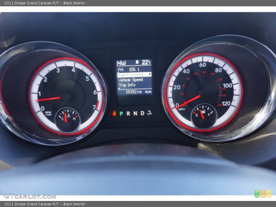 Black Interior Gauges for the 2011 Dodge Grand Caravan R/T #90140260