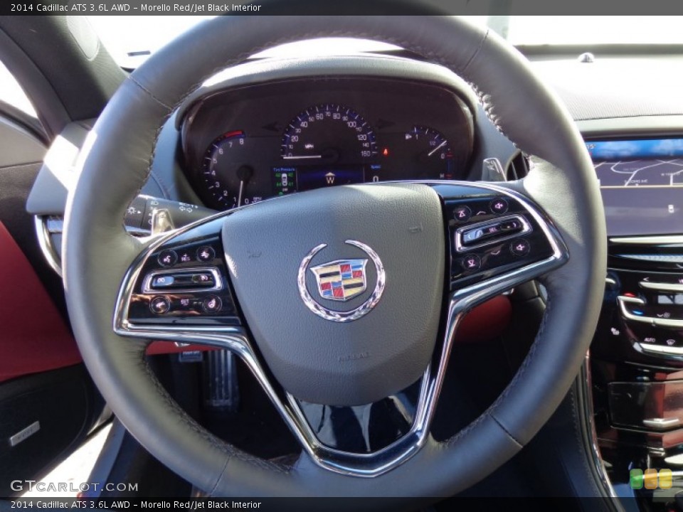 Morello Red/Jet Black Interior Steering Wheel for the 2014 Cadillac ATS 3.6L AWD #90141274