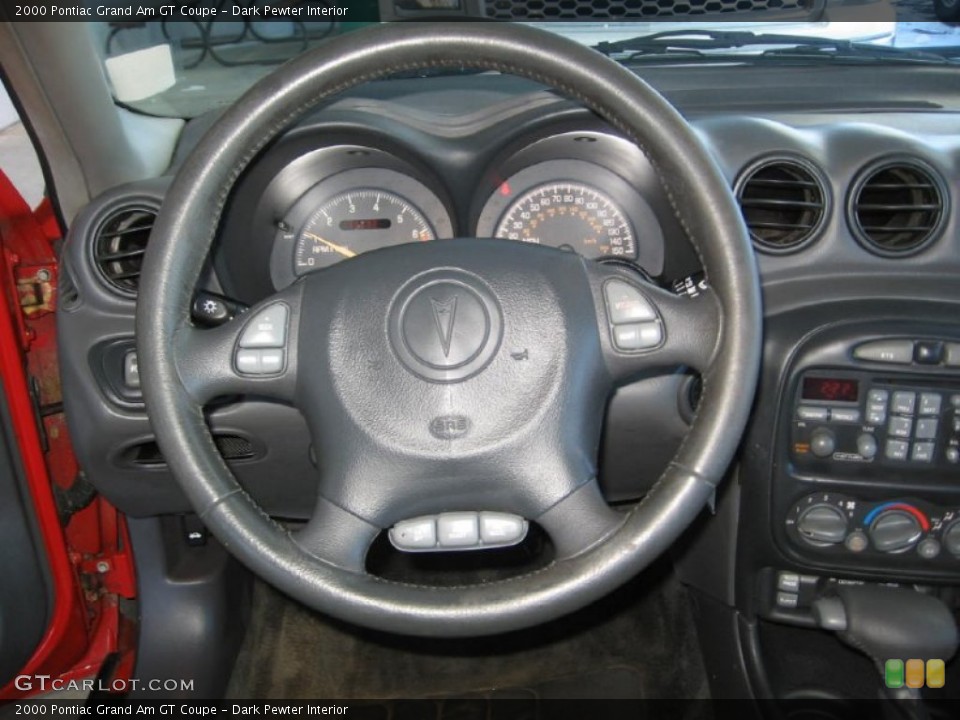 Dark Pewter Interior Steering Wheel for the 2000 Pontiac Grand Am GT Coupe #90141523