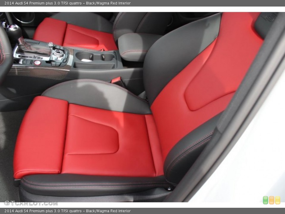 Black/Magma Red Interior Front Seat for the 2014 Audi S4 Premium plus 3.0 TFSI quattro #90143638