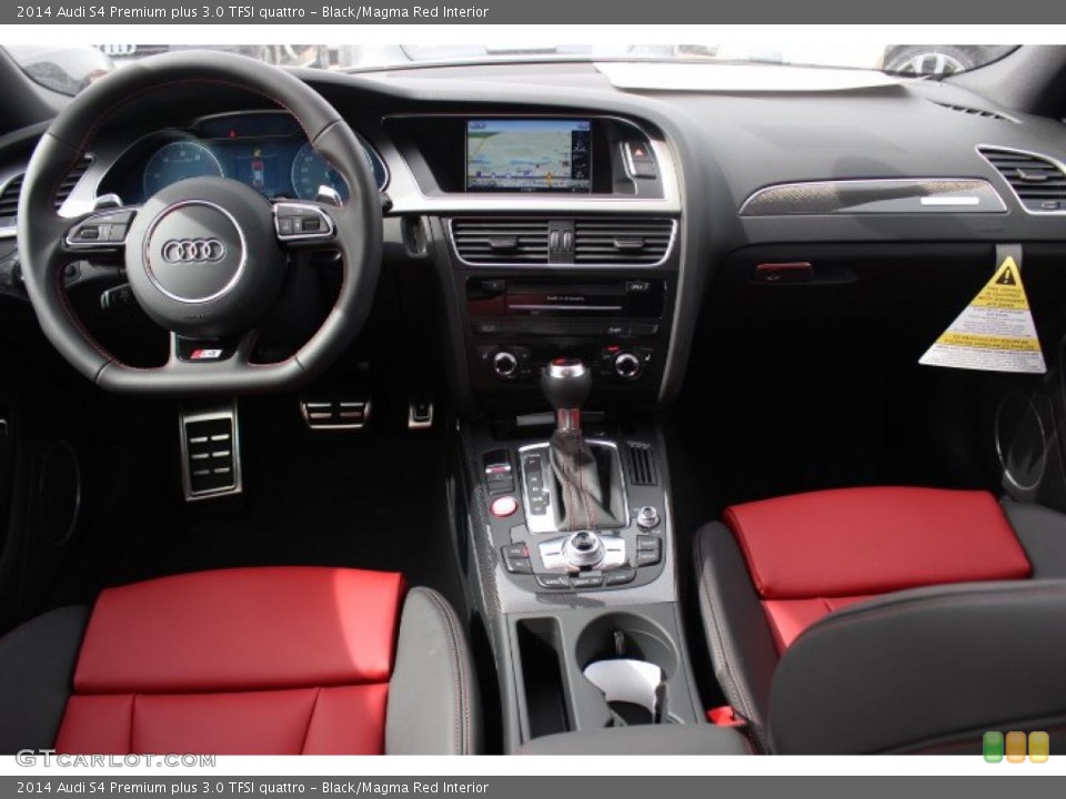 Black/Magma Red Interior Dashboard for the 2014 Audi S4 Premium plus 3.0 TFSI quattro #90143968