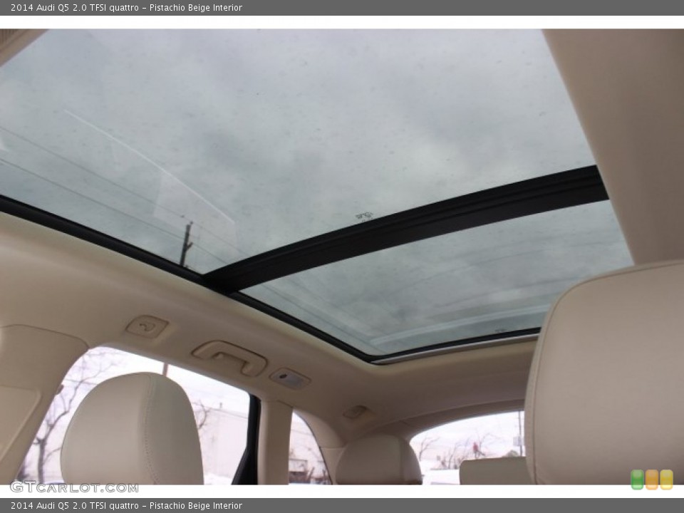 Pistachio Beige Interior Sunroof for the 2014 Audi Q5 2.0 TFSI quattro #90146386