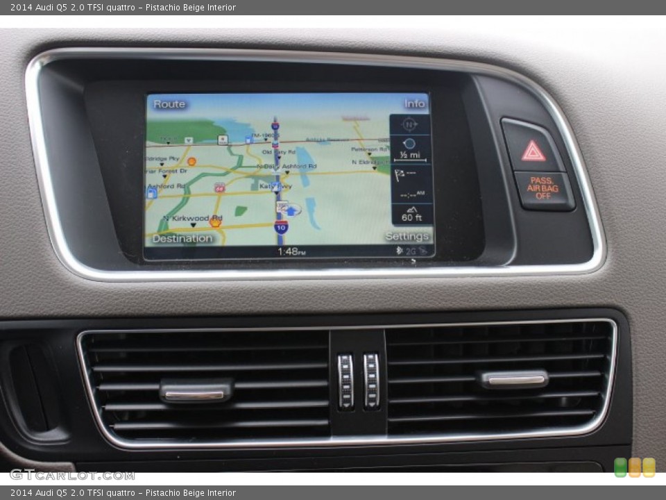 Pistachio Beige Interior Navigation for the 2014 Audi Q5 2.0 TFSI quattro #90146404
