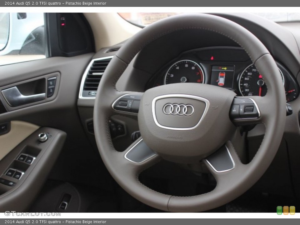 Pistachio Beige Interior Steering Wheel for the 2014 Audi Q5 2.0 TFSI quattro #90146704