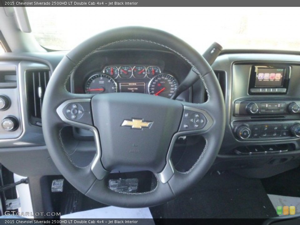 Jet Black Interior Steering Wheel for the 2015 Chevrolet Silverado 2500HD LT Double Cab 4x4 #90147181