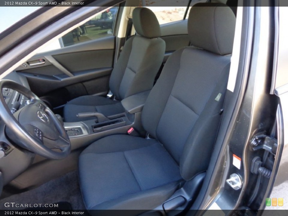 Black Interior Front Seat for the 2012 Mazda CX-9 Sport AWD #90161464
