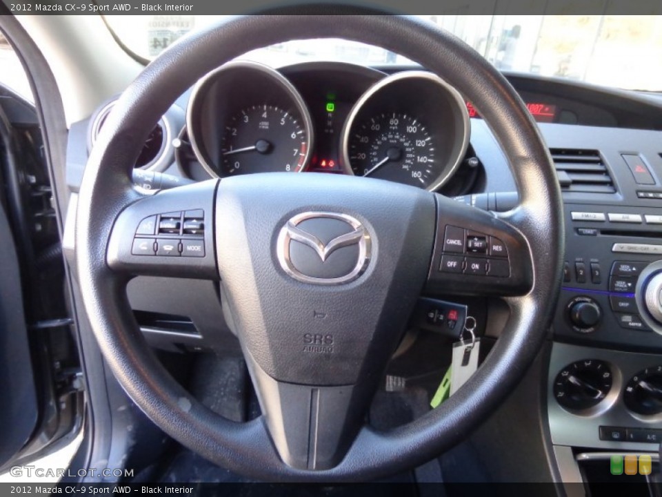 Black Interior Steering Wheel for the 2012 Mazda CX-9 Sport AWD #90161506