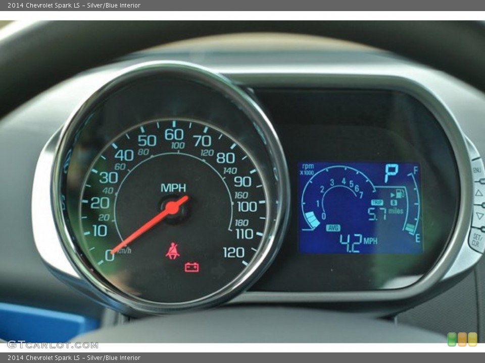 Silver/Blue Interior Gauges for the 2014 Chevrolet Spark LS #90163165