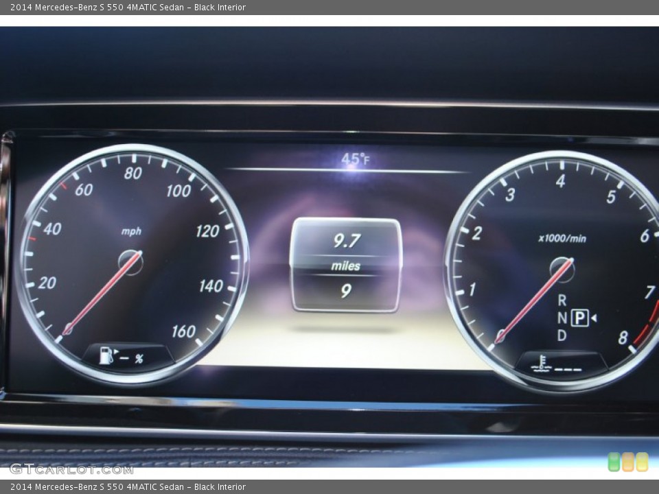 Black Interior Gauges for the 2014 Mercedes-Benz S 550 4MATIC Sedan #90177640