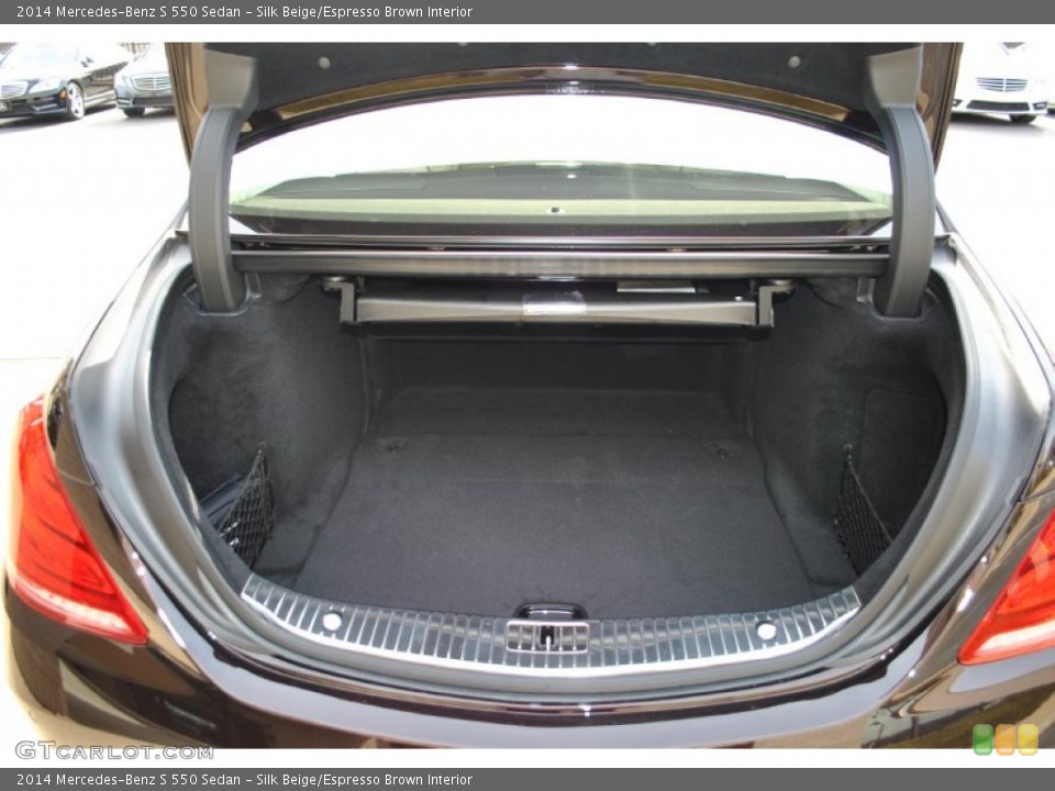 Silk Beige/Espresso Brown Interior Trunk for the 2014 Mercedes-Benz S 550 Sedan #90177775