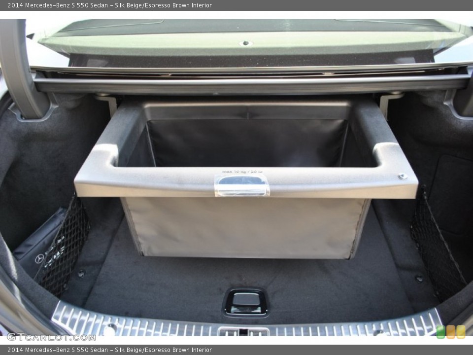 Silk Beige/Espresso Brown Interior Trunk for the 2014 Mercedes-Benz S 550 Sedan #90177787