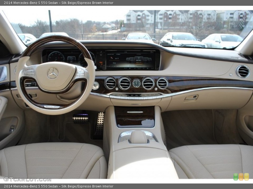 Silk Beige/Espresso Brown Interior Dashboard for the 2014 Mercedes-Benz S 550 Sedan #90177835