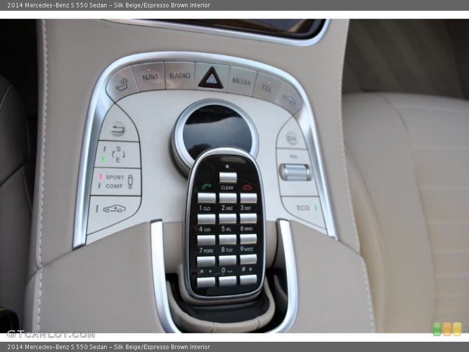 Silk Beige/Espresso Brown Interior Controls for the 2014 Mercedes-Benz S 550 Sedan #90177928