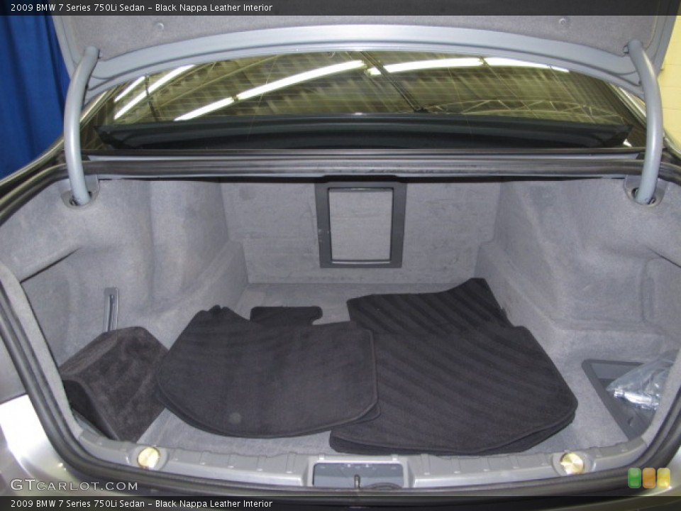 Black Nappa Leather Interior Trunk for the 2009 BMW 7 Series 750Li Sedan #90183616