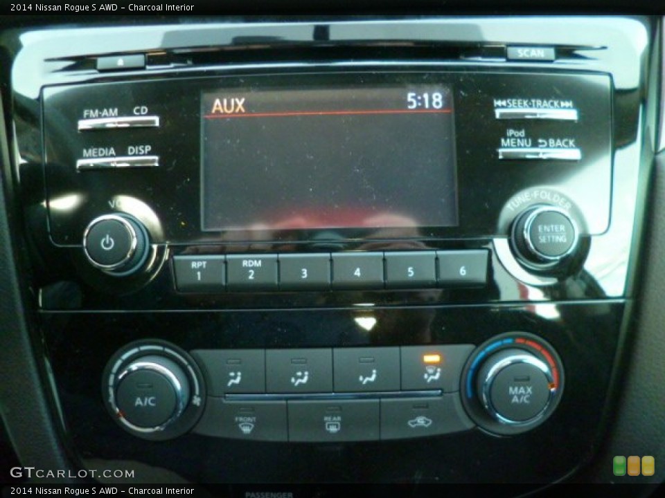 Charcoal Interior Controls for the 2014 Nissan Rogue S AWD #90188831