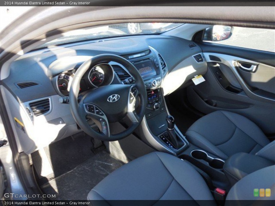 Gray Interior Prime Interior for the 2014 Hyundai Elantra Limited Sedan #90189428