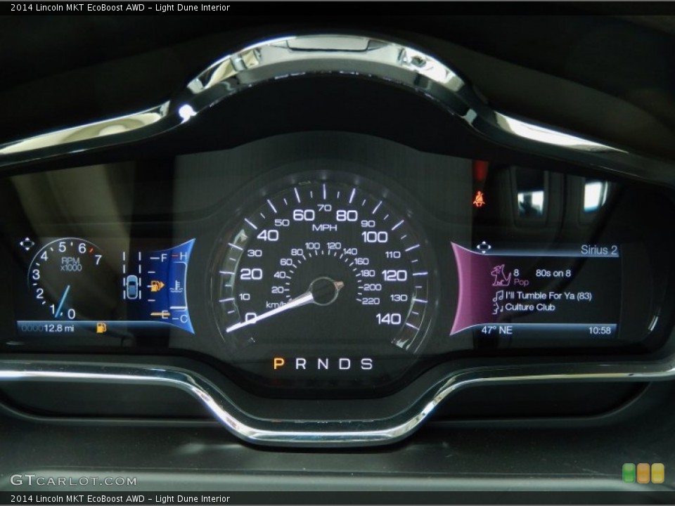 Light Dune Interior Gauges for the 2014 Lincoln MKT EcoBoost AWD #90190217