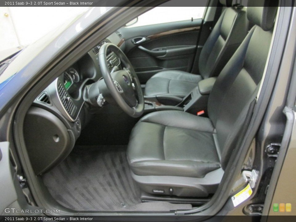 Black Interior Front Seat for the 2011 Saab 9-3 2.0T Sport Sedan #90190787