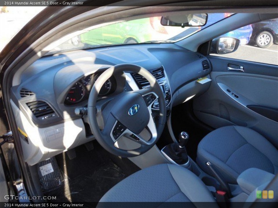 Gray Interior Prime Interior for the 2014 Hyundai Accent SE 5 Door #90191657