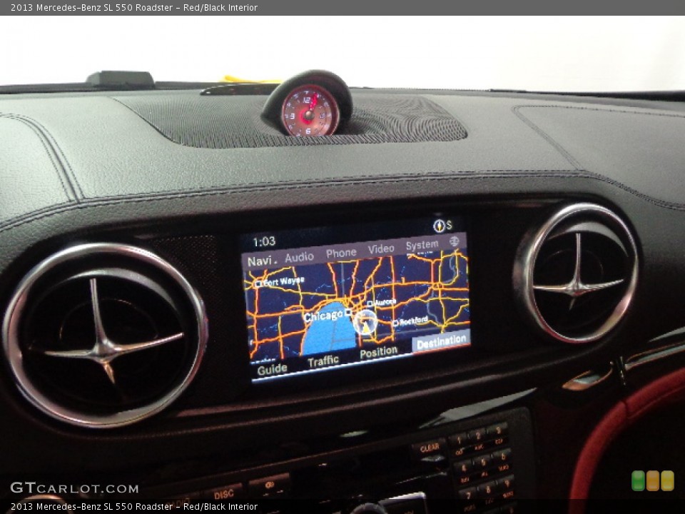 Red/Black Interior Navigation for the 2013 Mercedes-Benz SL 550 Roadster #90192119