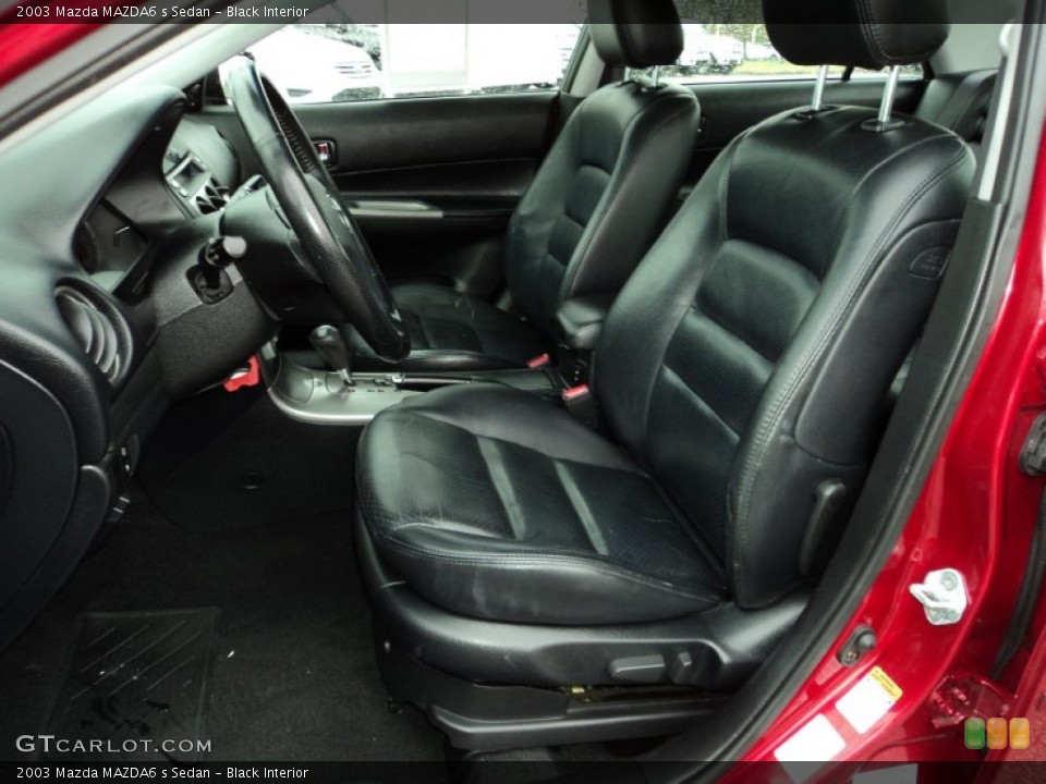 Black Interior Front Seat for the 2003 Mazda MAZDA6 s Sedan #90192179