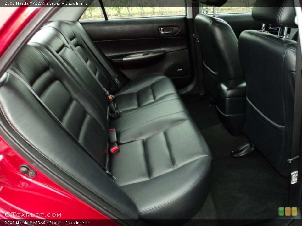 Black Interior Rear Seat for the 2003 Mazda MAZDA6 s Sedan #90192284