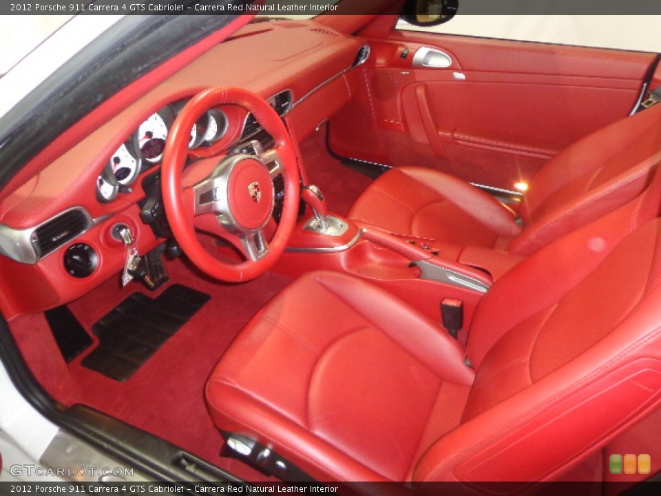 Carrera Red Natural Leather Interior Prime Interior for the 2012 Porsche 911 Carrera 4 GTS Cabriolet #90192854