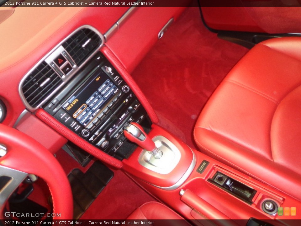 Carrera Red Natural Leather Interior Controls for the 2012 Porsche 911 Carrera 4 GTS Cabriolet #90192927