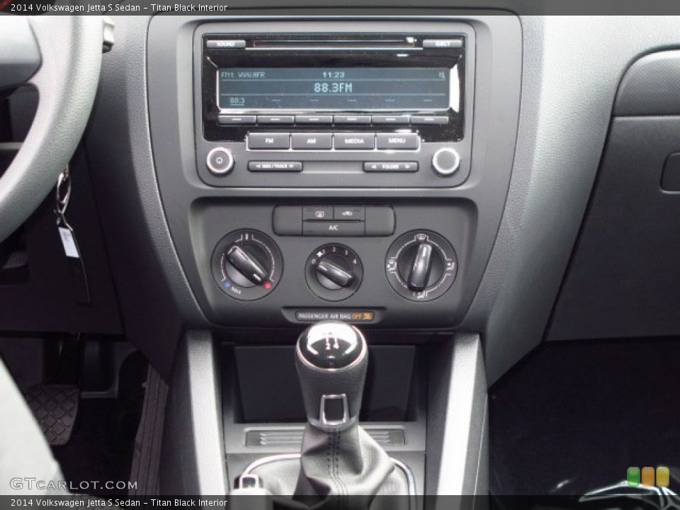 Titan Black Interior Controls for the 2014 Volkswagen Jetta S Sedan #90194069