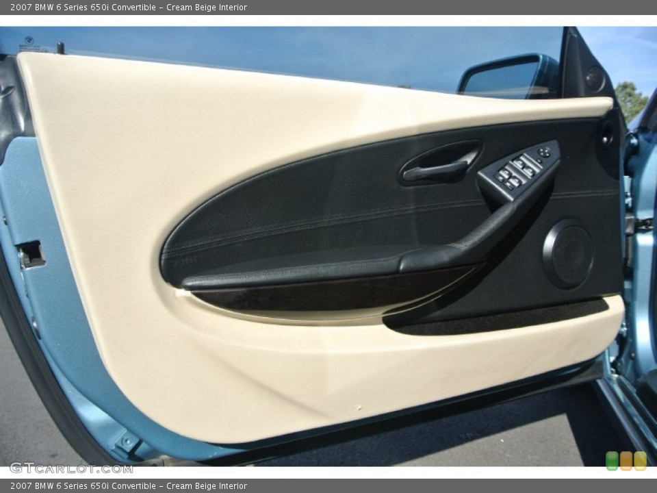 Cream Beige Interior Door Panel for the 2007 BMW 6 Series 650i Convertible #90196835
