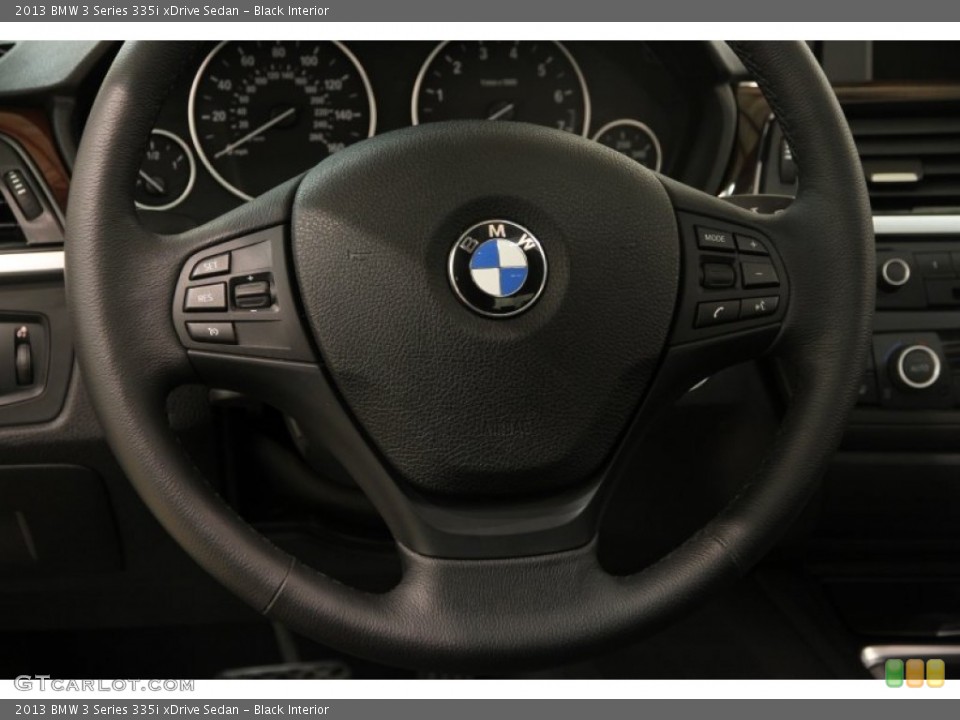 Black Interior Steering Wheel for the 2013 BMW 3 Series 335i xDrive Sedan #90203597