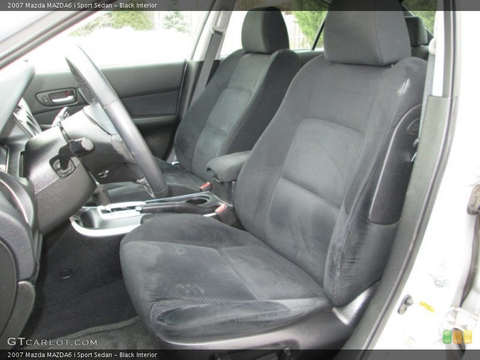 Black Interior Front Seat for the 2007 Mazda MAZDA6 i Sport Sedan #90205289