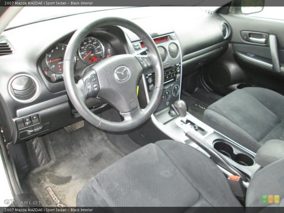 Black Interior Prime Interior for the 2007 Mazda MAZDA6 i Sport Sedan #90205340