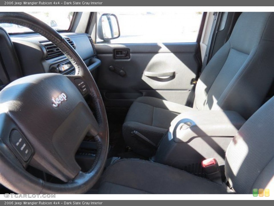 Dark Slate Gray Interior Front Seat for the 2006 Jeep Wrangler Rubicon 4x4 #90205727