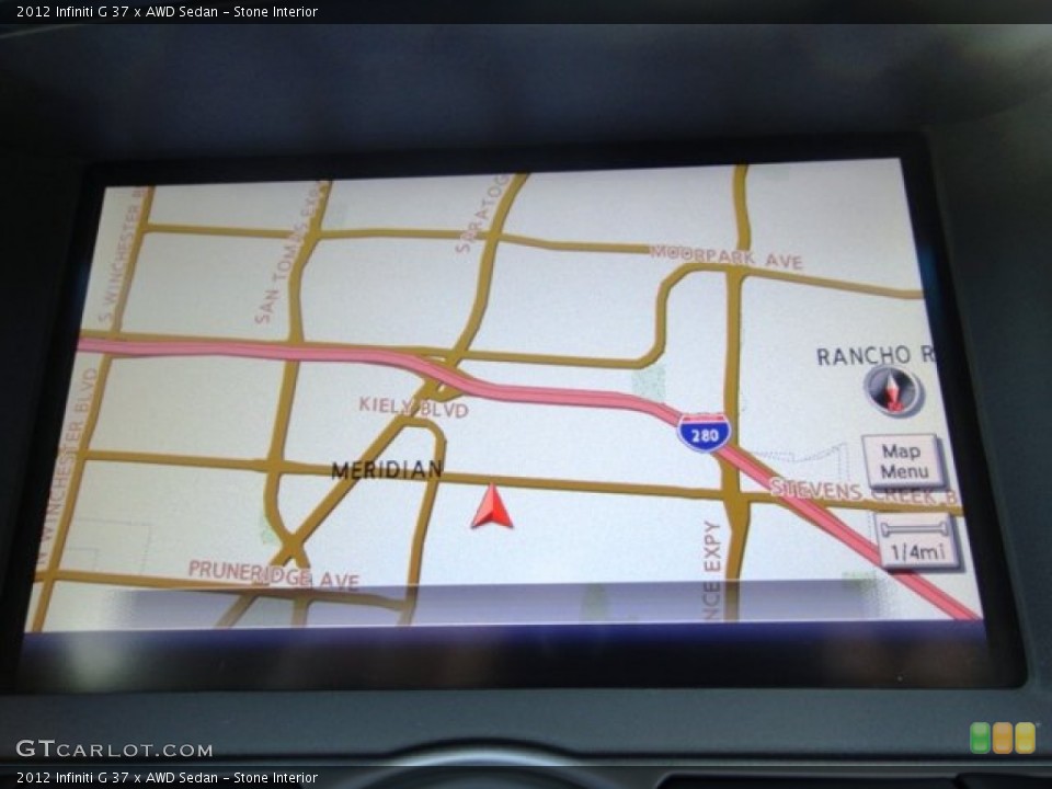 Stone Interior Navigation for the 2012 Infiniti G 37 x AWD Sedan #90206459