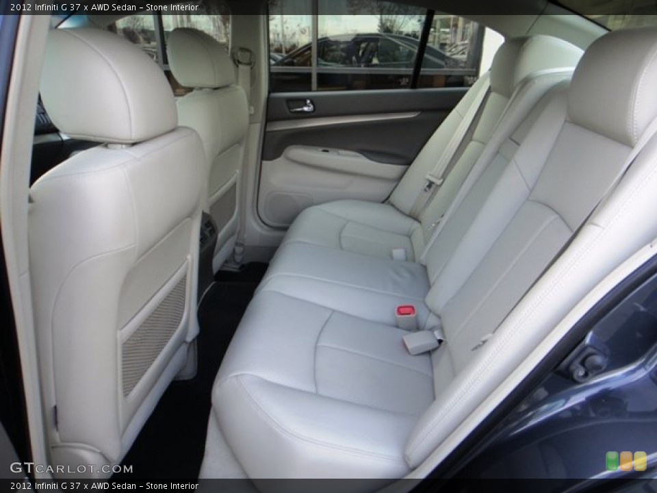 Stone Interior Rear Seat for the 2012 Infiniti G 37 x AWD Sedan #90206687
