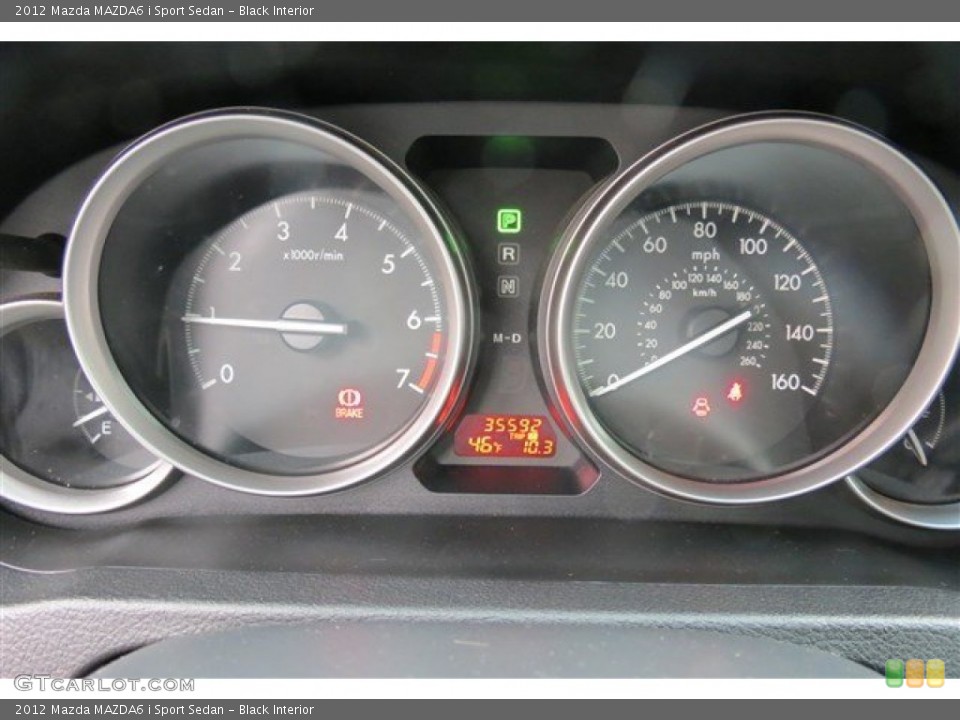 Black Interior Gauges for the 2012 Mazda MAZDA6 i Sport Sedan #90210752
