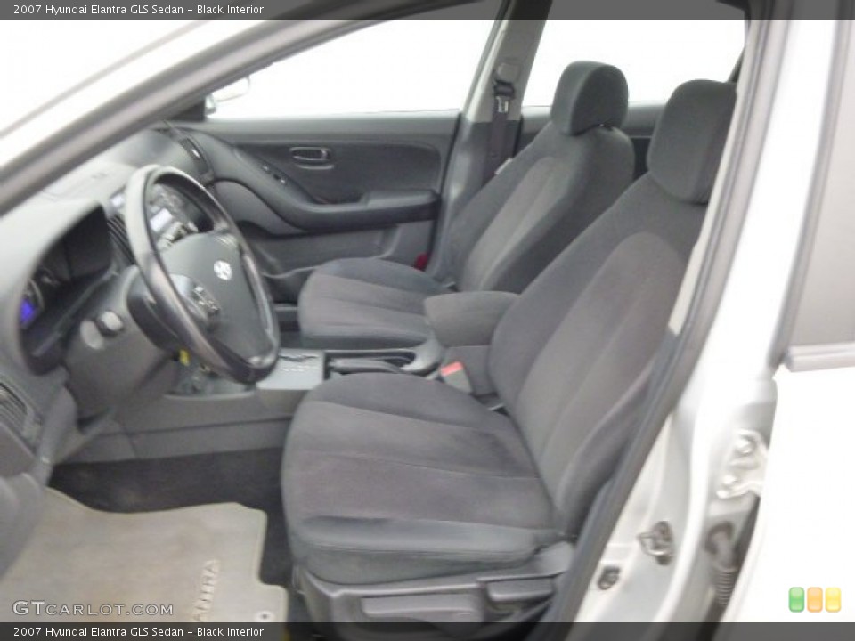 Black Interior Front Seat for the 2007 Hyundai Elantra GLS Sedan #90215390