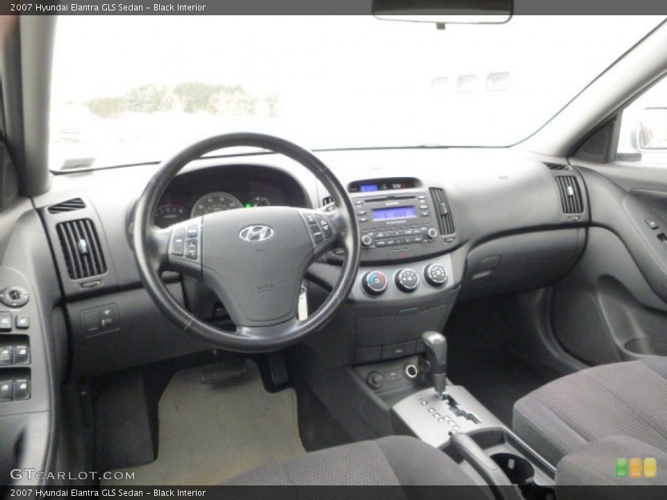 Black Interior Prime Interior for the 2007 Hyundai Elantra GLS Sedan #90215474