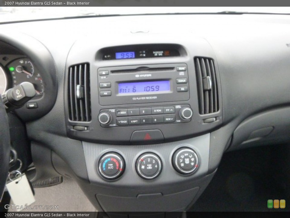 Black Interior Controls for the 2007 Hyundai Elantra GLS Sedan #90215600