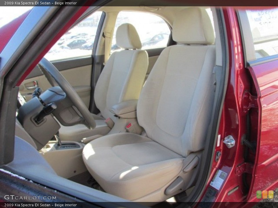 Beige Interior Front Seat for the 2009 Kia Spectra EX Sedan #90218453