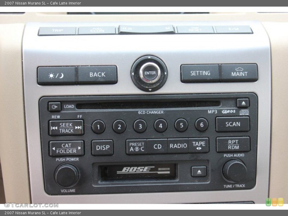 Cafe Latte Interior Audio System for the 2007 Nissan Murano SL #90219662